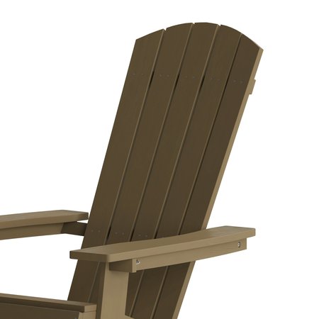 Flash Furniture Mahogany All-Weather Folding Adirondack Chairs, 2PK 2-JJ-C14505-MHG-GG